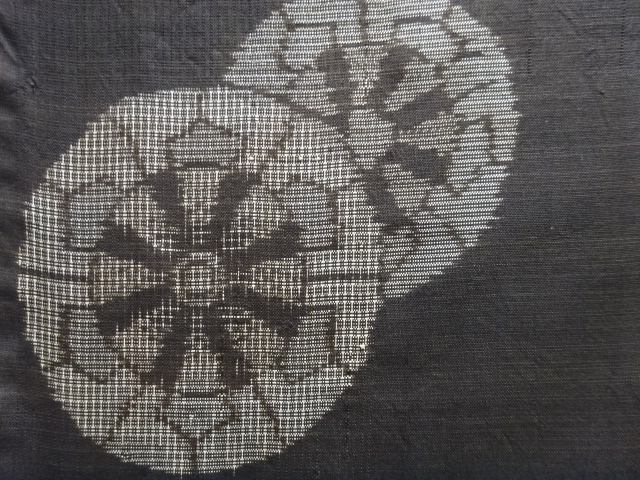 JAPANESE KIMONO / ANTIQUE DORO OSHIMA TSUMUGI KIMONO WOVEN / GENJI WHE